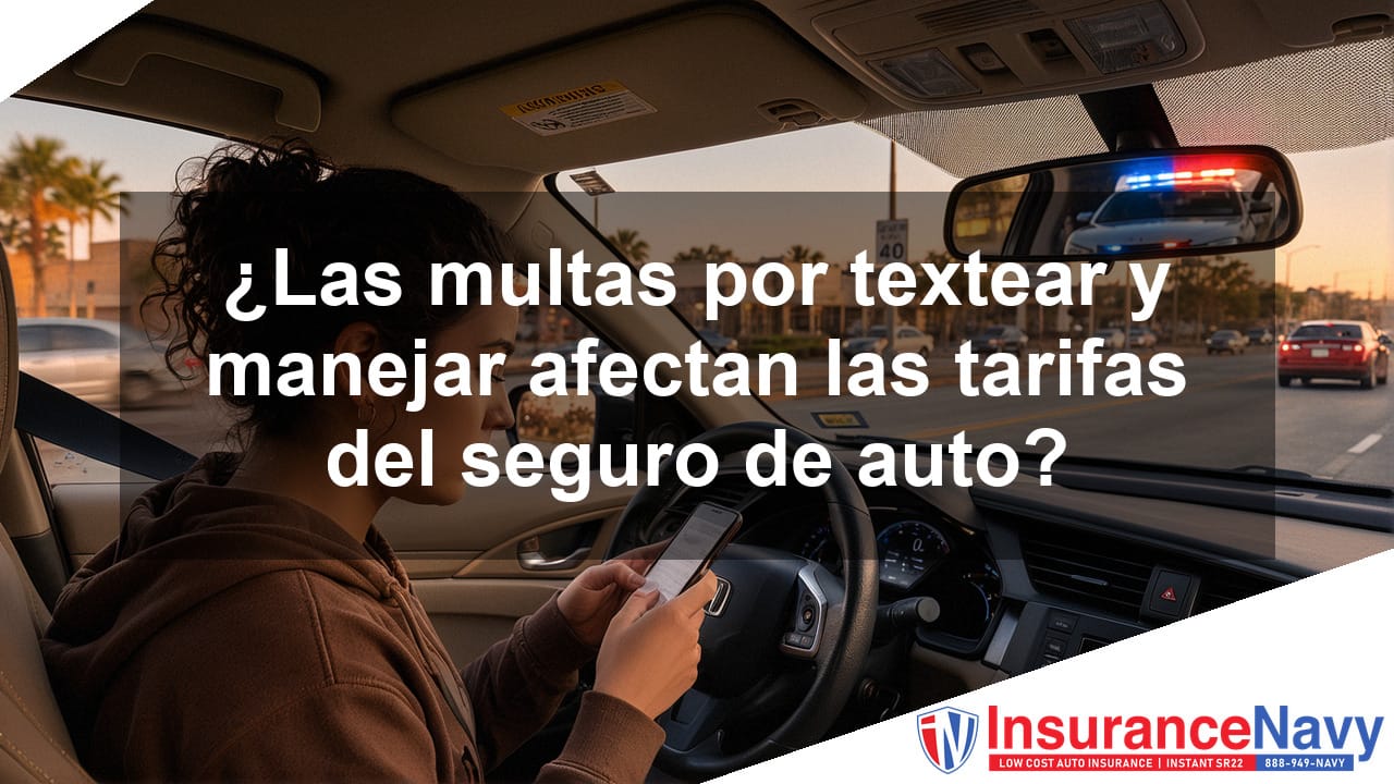 ¿Las multas por textear y manejar afectan las tarifas del seguro de auto?