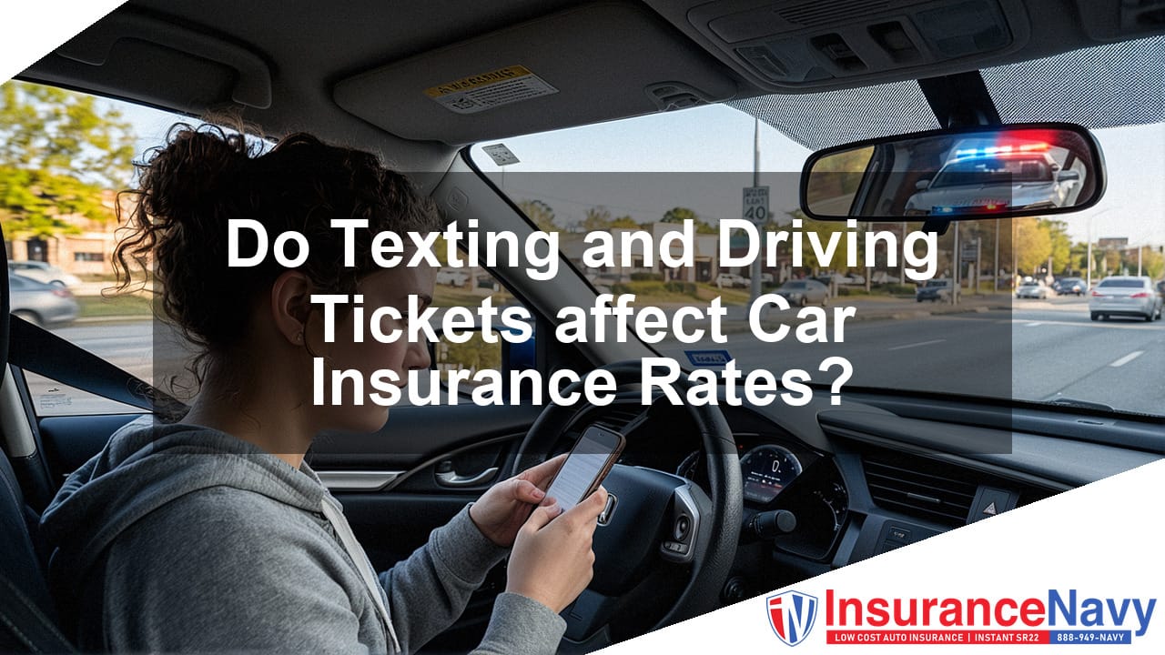 how much does a texting while driving ticket increase auto insurance premiums