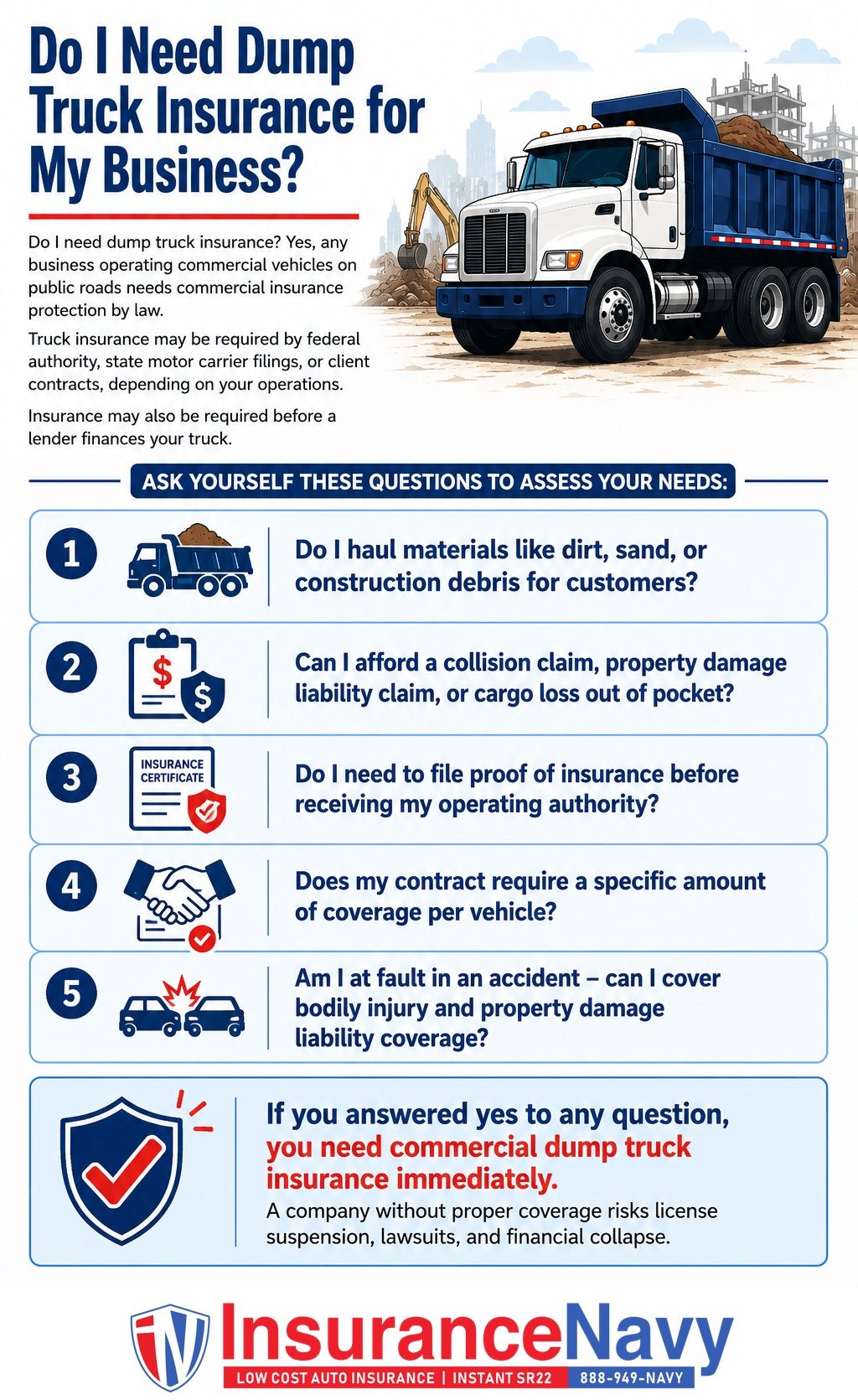Do I Need Dump Truck Insurance for My Business? Do I Need Dump Truck Insurance for My Business?