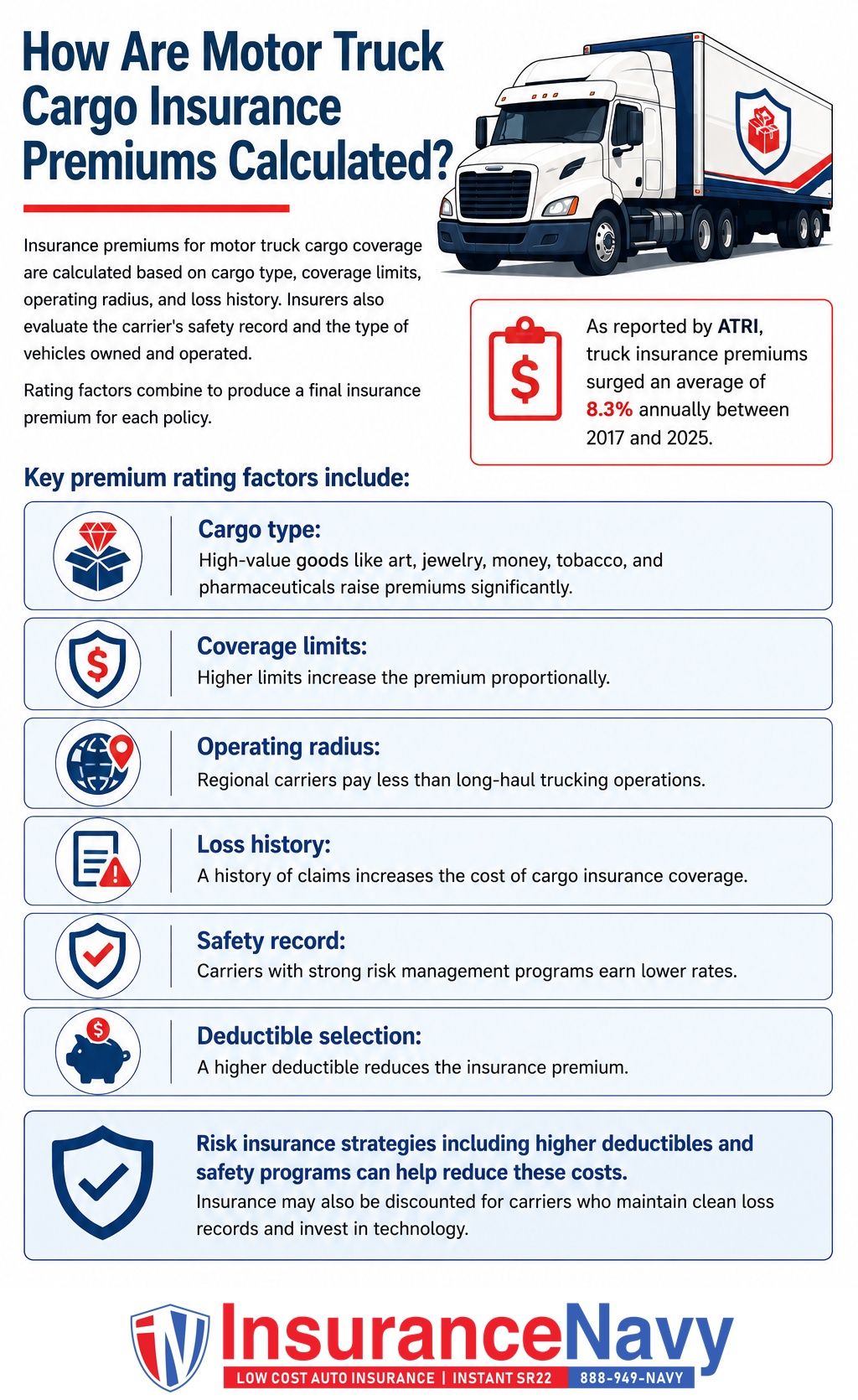 How Are Motor Truck Cargo Insurance Premiums Calculated? How Are Motor Truck Cargo Insurance Premiums Calculated?