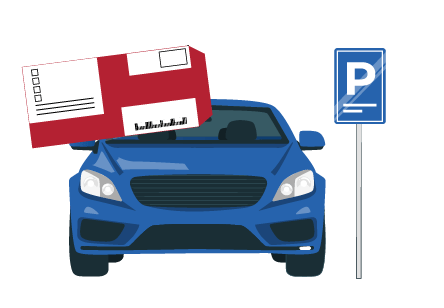 car with parking ticket on it wondering about insurance rates