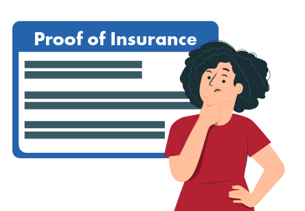 woman with her proof of insurance card