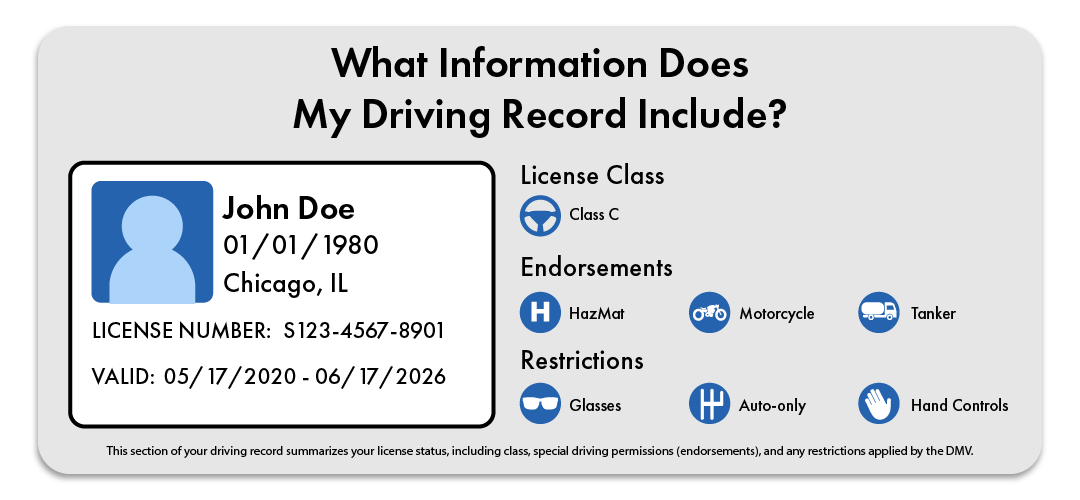 Driving Record details infographic
