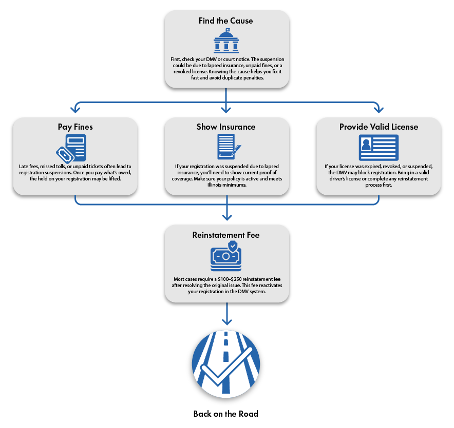 Flow Chart of how to reinstate your vehicle registration